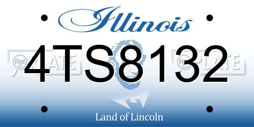 4TS8132 Illinois License Plate