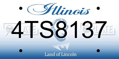 4TS8137 Illinois License Plate
