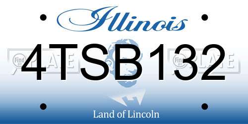 4TSB132 Illinois License Plate