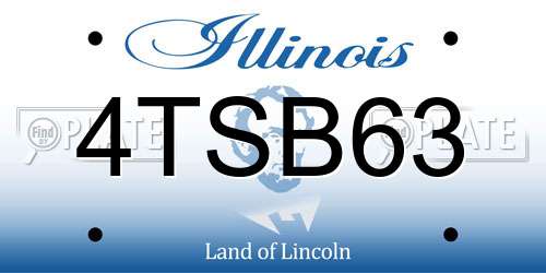 4TSB63 Illinois License Plate