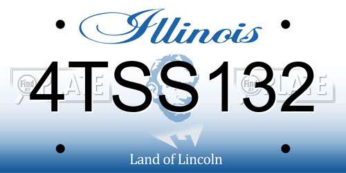 4TSS132 Illinois License Plate