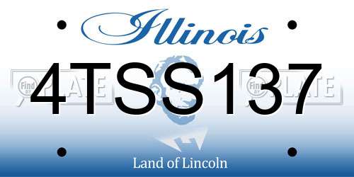 4TSS137 Illinois License Plate