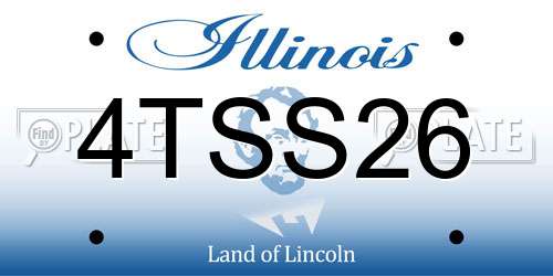 4TSS26 Illinois License Plate