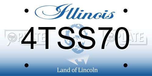 4TSS70 Illinois License Plate