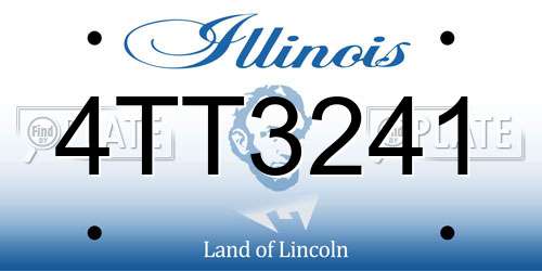 4TT3241 Illinois License Plate