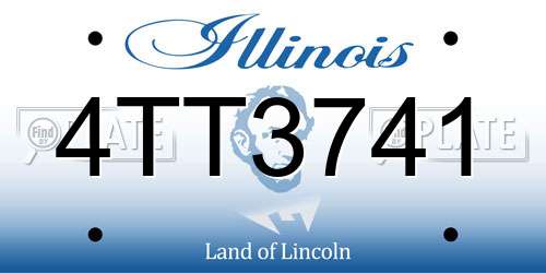 4TT3741 Illinois License Plate