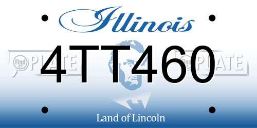 4TT460 Illinois License Plate