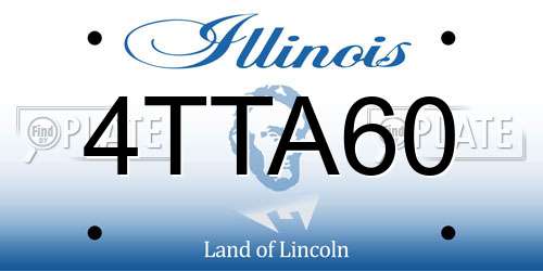 4TTA60 Illinois License Plate