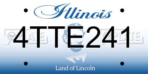 4TTE241 Illinois License Plate