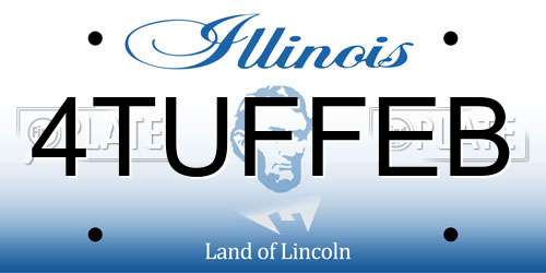 4TUFFEB Illinois License Plate