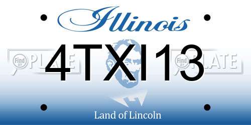4TXI13 Illinois License Plate