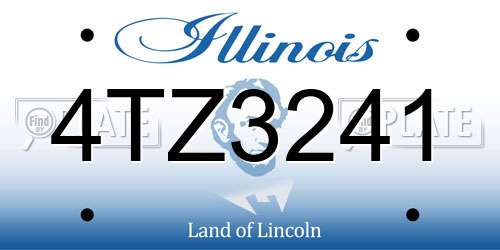 4TZ3241 Illinois License Plate