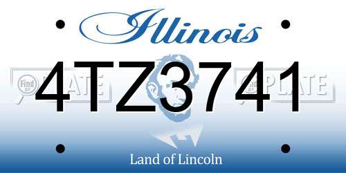 4TZ3741 Illinois License Plate
