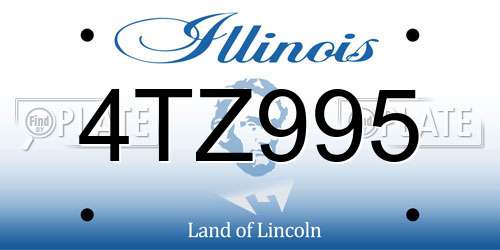 4TZ995 Illinois License Plate