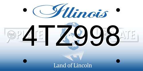 4TZ998 Illinois License Plate