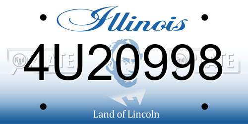 4U20998 Illinois License Plate