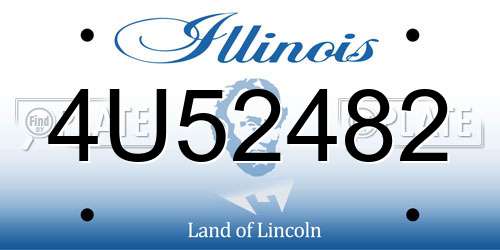 4U52482 Illinois License Plate