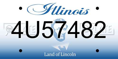4U57482 Illinois License Plate