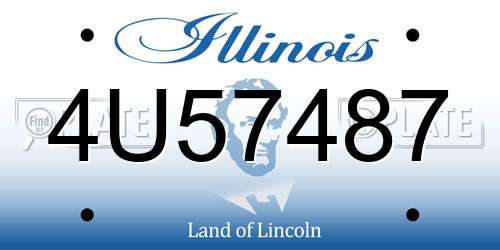 4U57487 Illinois License Plate