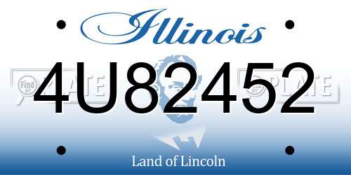 4U82452 Illinois License Plate