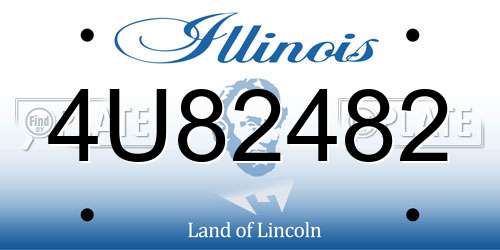 4U82482 Illinois License Plate