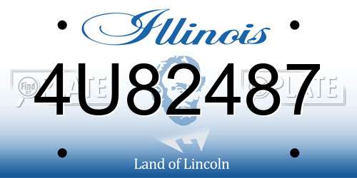 4U82487 Illinois License Plate