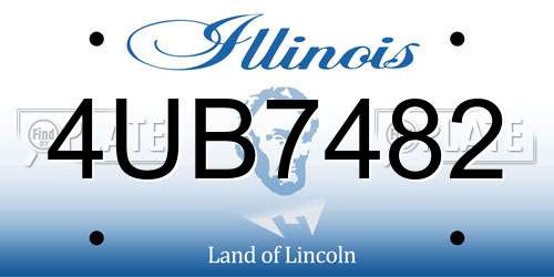 4UB7482 Illinois License Plate