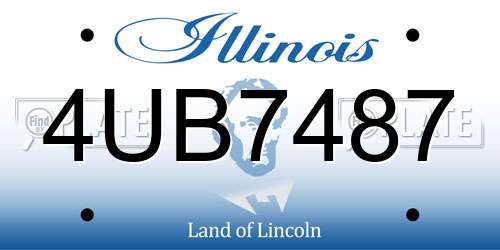 4UB7487 Illinois License Plate