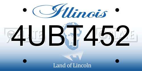 4UBT452 Illinois License Plate