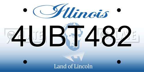 4UBT482 Illinois License Plate