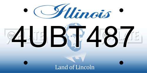 4UBT487 Illinois License Plate