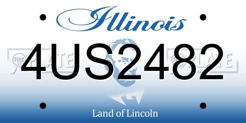 4US2482 Illinois License Plate