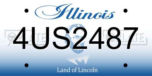 4US2487 Illinois License Plate