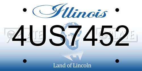 4US7452 Illinois License Plate