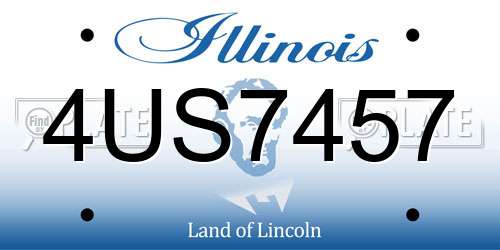 4US7457 Illinois License Plate