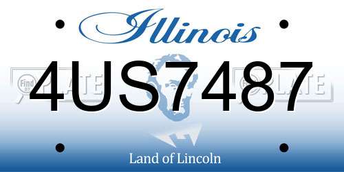4US7487 Illinois License Plate