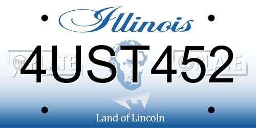 4UST452 Illinois License Plate