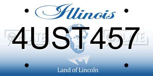 4UST457 Illinois License Plate