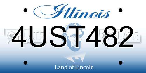 4UST482 Illinois License Plate