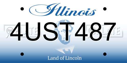 4UST487 Illinois License Plate