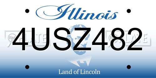 4USZ482 Illinois License Plate