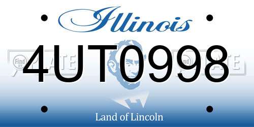 4UT0998 Illinois License Plate