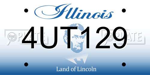4UT129 Illinois License Plate