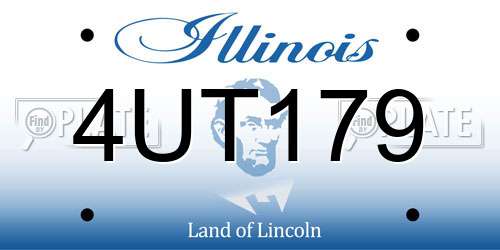 4UT179 Illinois License Plate