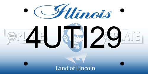4UTI29 Illinois License Plate