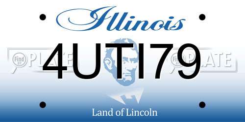 4UTI79 Illinois License Plate