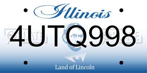 4UTQ998 Illinois License Plate