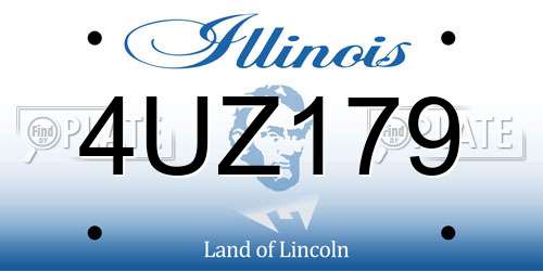 4UZ179 Illinois License Plate