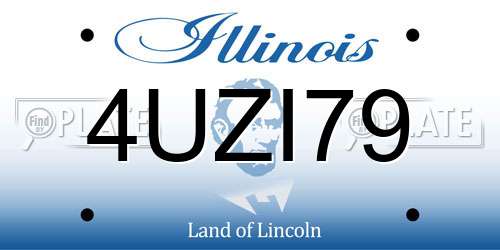 4UZI79 Illinois License Plate