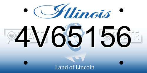 4V65156 Illinois License Plate